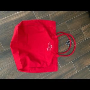 Large Peace Love World Tote in Red